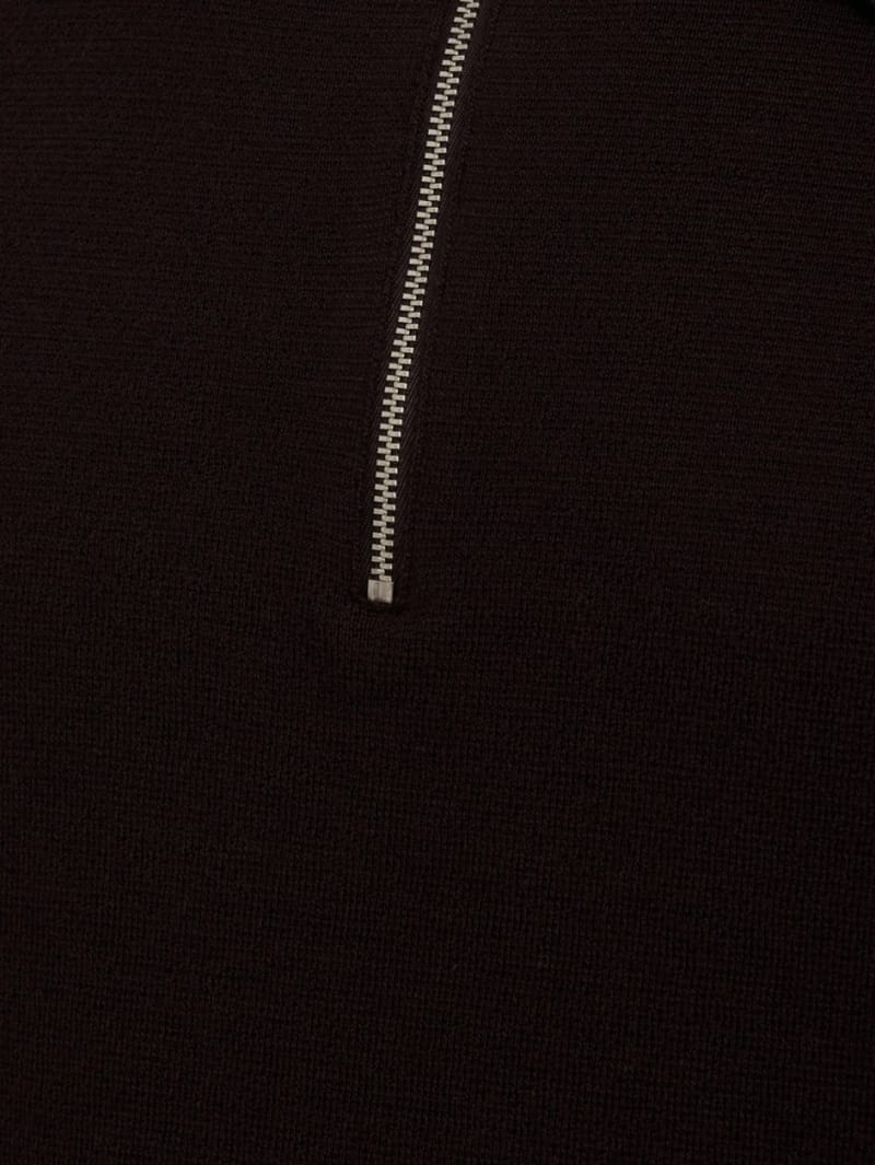 DIANA STUDIO: Merino wool knit polo with zip closure