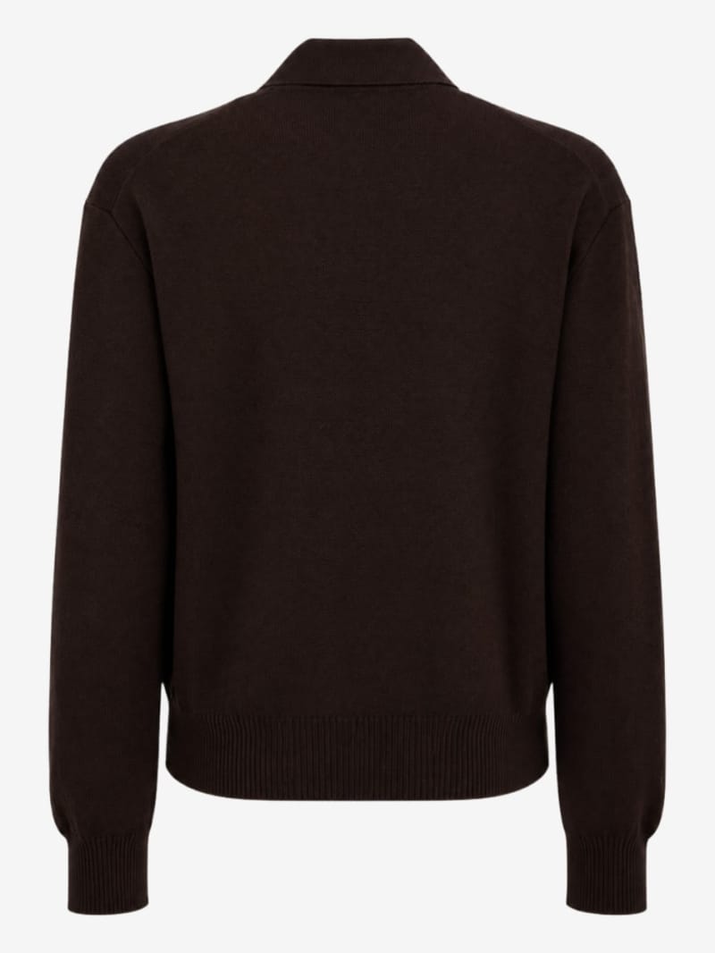DIANA STUDIO - Merino wool knit polo with zip closure