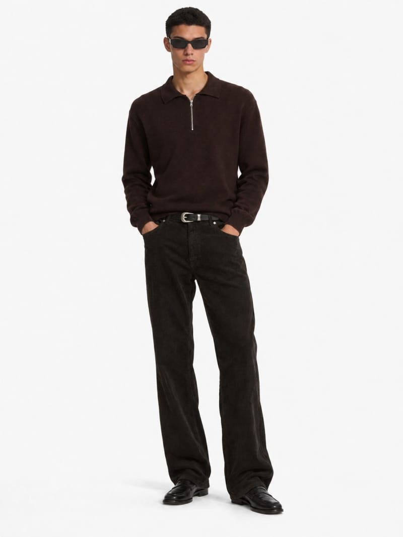 DIANA STUDIO - Merino wool knit polo with zip closure