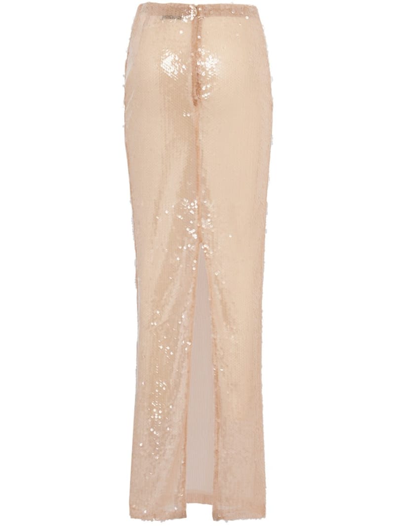 Giuseppe Di Morabito: Metallic mesh long skirt
