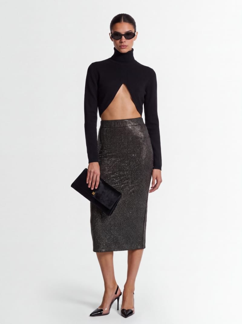 Giuseppe Di Morabito - Metallic mesh midi skirt