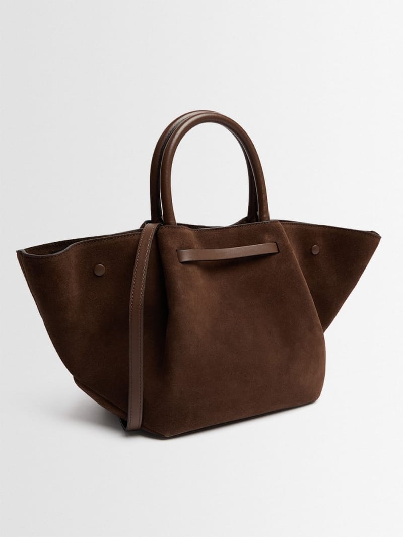 DeMellier: 纽约中号绒面手提包