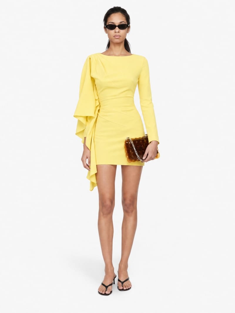 MSGM - Mini abito asimmetrico con maxi rouches