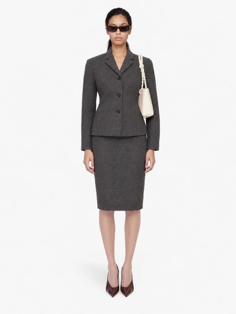 Jil Sander: Virgin wool mini skirt