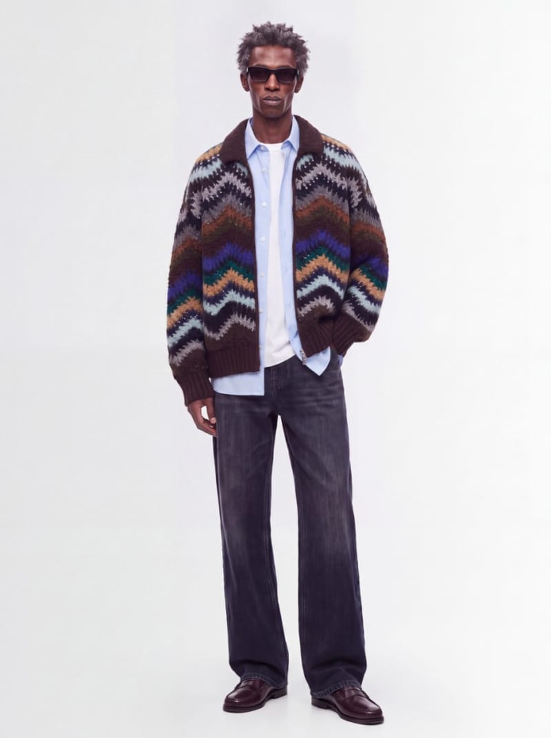 Sacai - Mix Crochet Knit Blouson