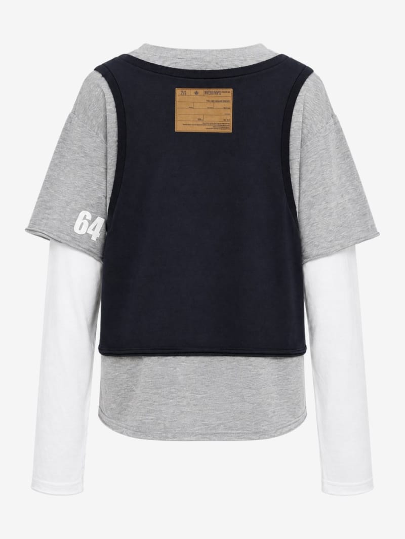 Dsquared2: Mixed Jersey Long Sleeves Tee