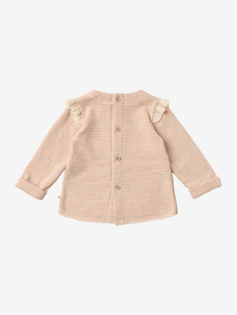 1 + IN THE FAMILY: Striped top with satin details