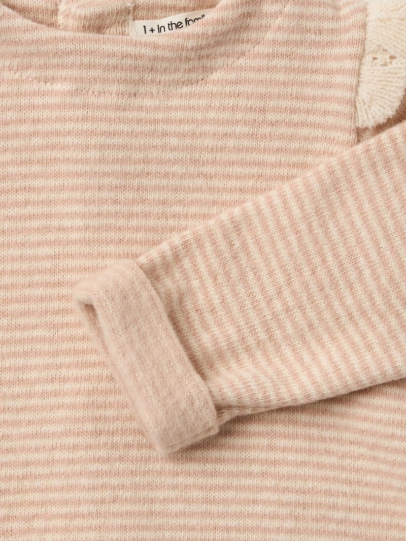 1 + IN THE FAMILY: Striped top with satin details