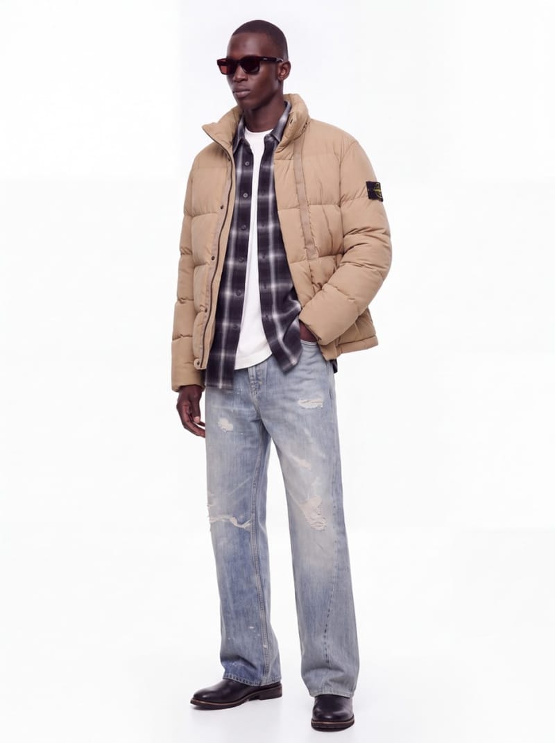 Stone Island: Nylon down jacket