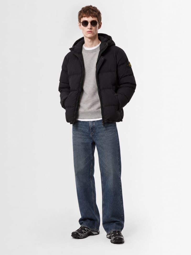 Stone Island - 尼龙连帽羽绒服