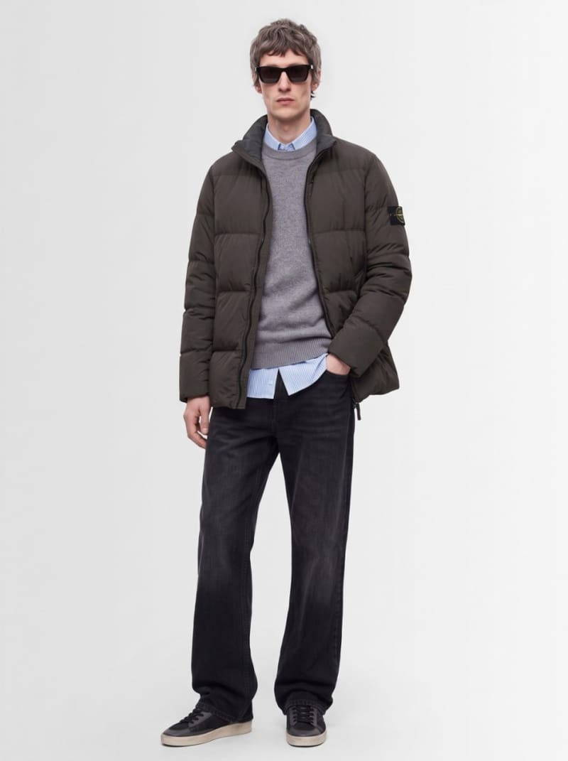Stone Island - 尼龙连帽羽绒外套