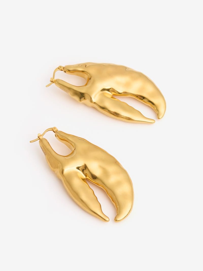 Jacquemus: Boucles d'oreilles Homard en cuivre