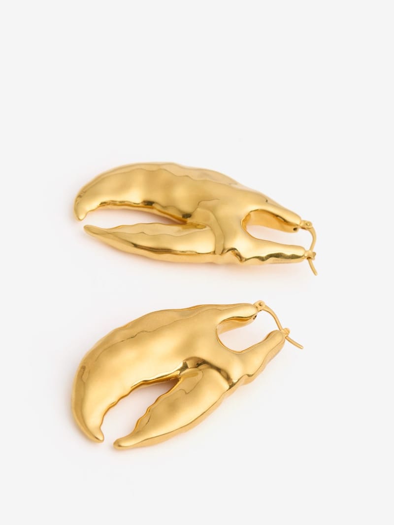 Jacquemus: Boucles d'oreilles Homard en cuivre