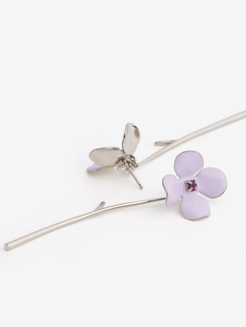 Marni - Enamel flower drop earrings