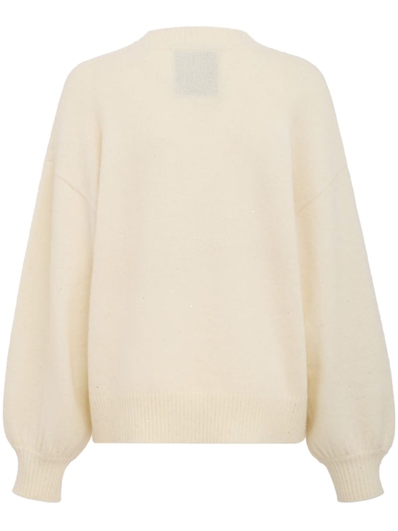 CRUNA: Oversized crewneck knit sweater
