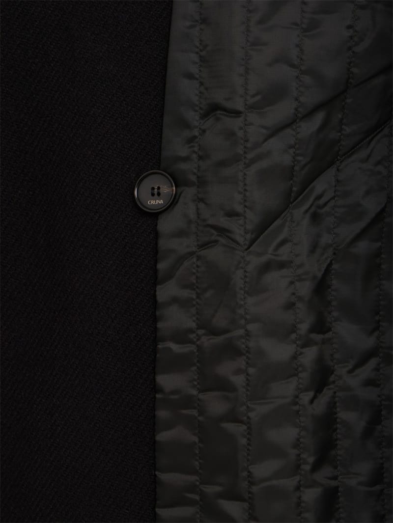 CRUNA: Oversize double-breasted long coat