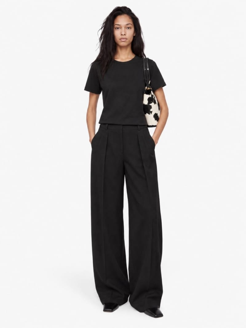 LA PISCINE - Oversized curved wide pants