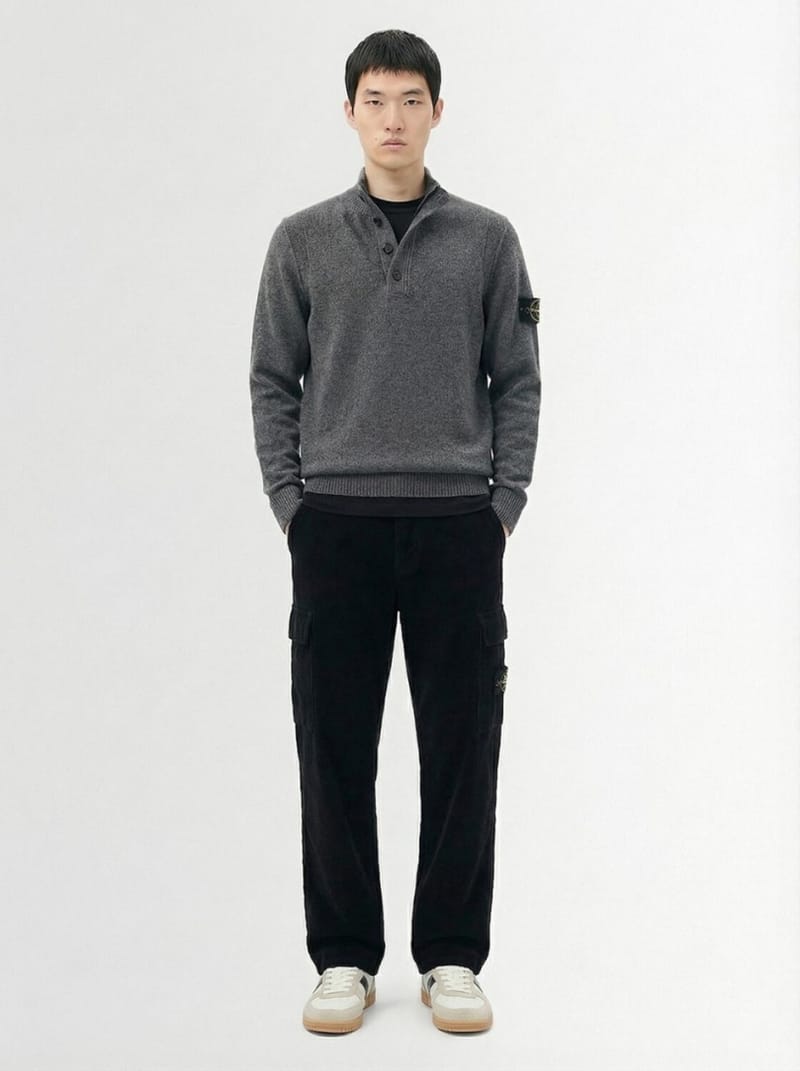 Stone Island - 直筒裤带有贴袋