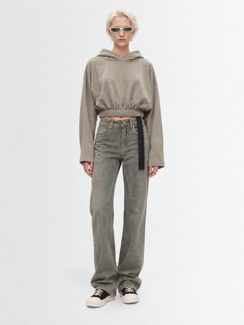 Rick Owens DRKSHDW - Pantaloni in denim - fog