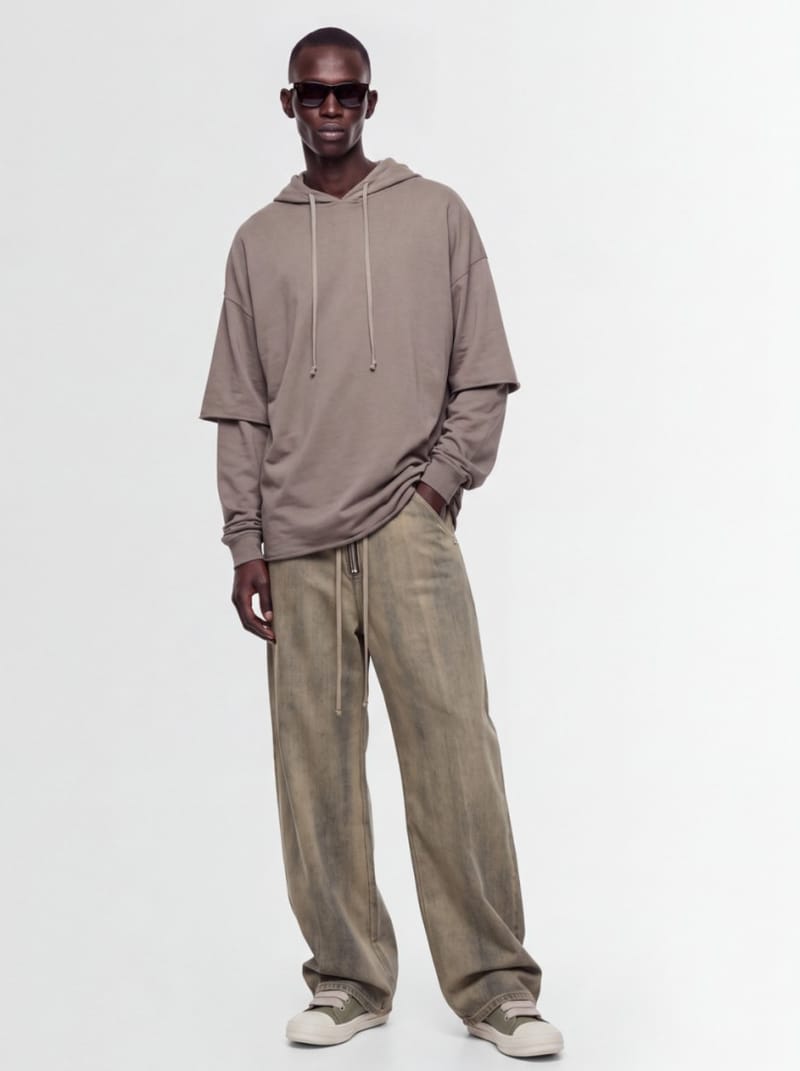 Rick Owens DRKSHDW - Pantaloni in denim geth bas