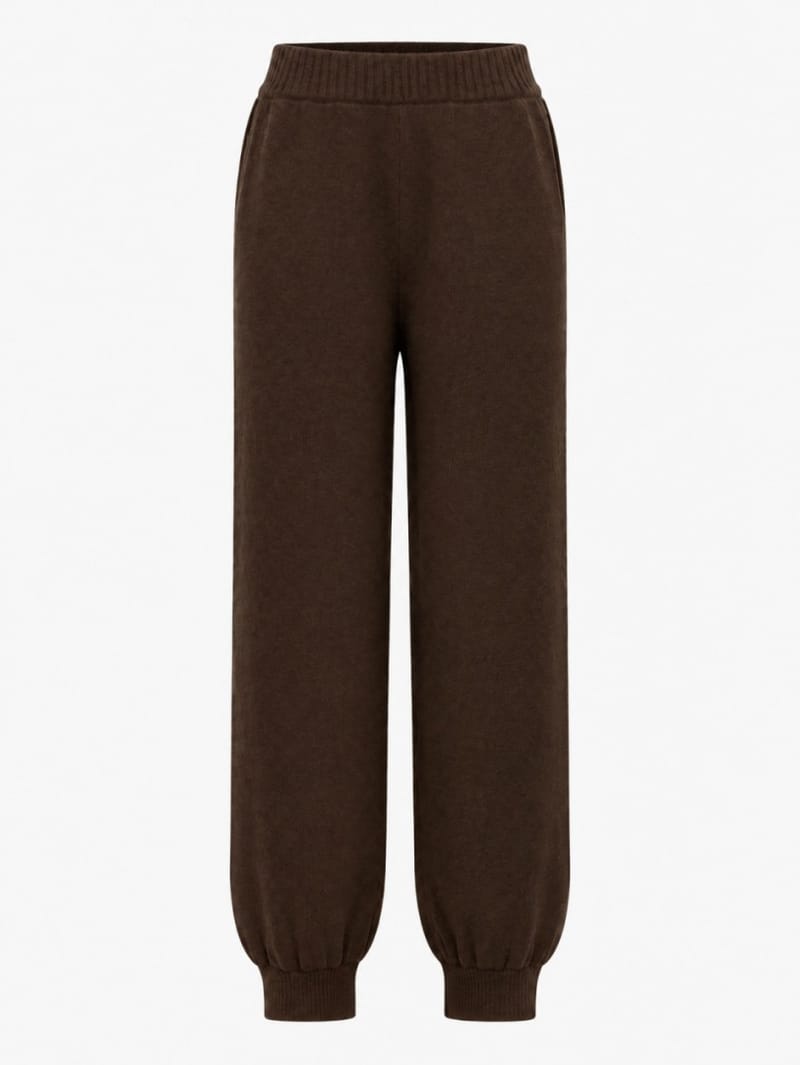 MSGM: Pantaloni in misto lana e cashmere con logo