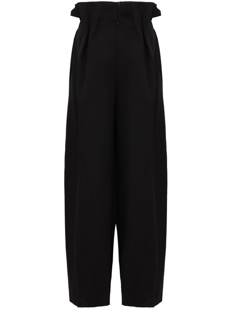 Khaite: Kira virgin wool draped-waist trousers