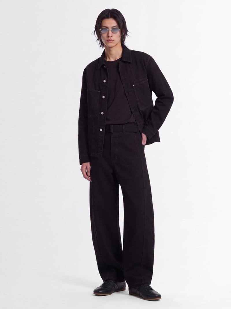 Lemaire: Belted cotton Twisted pants