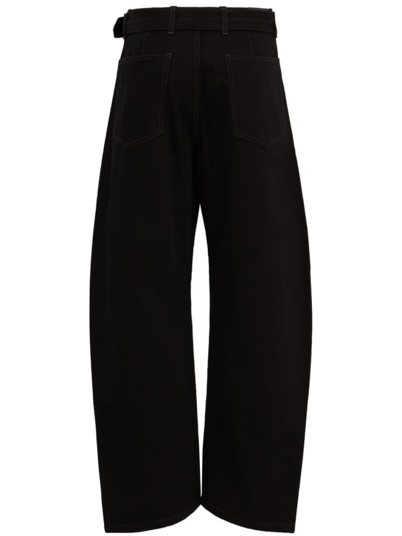 Lemaire - Pantaloni Twisted in cotone con cintura