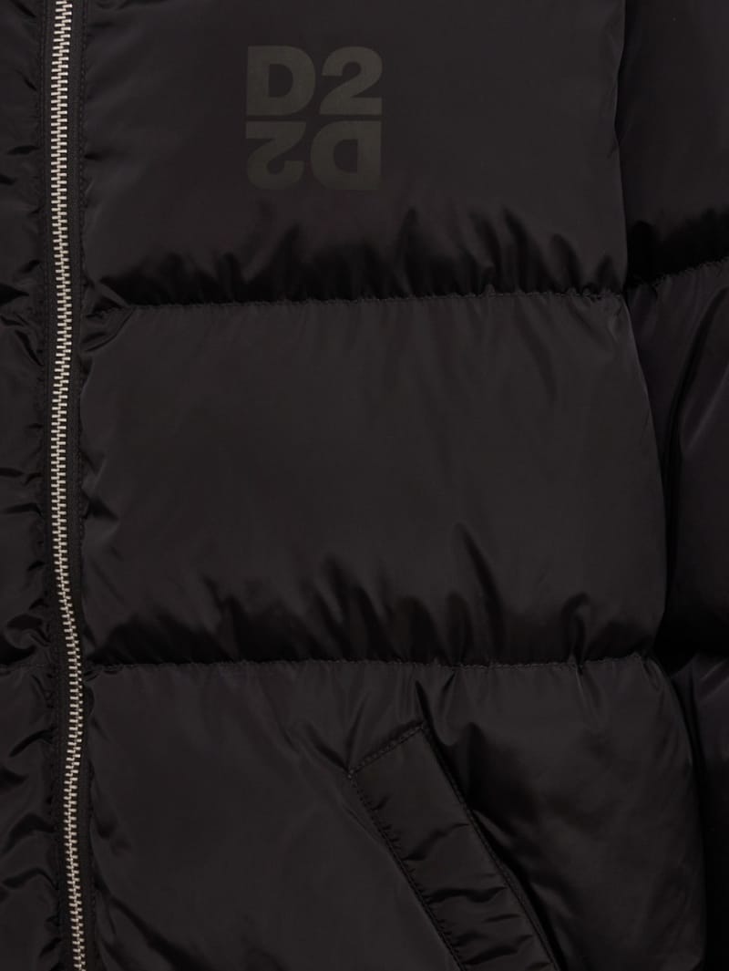 Dsquared2: D2 logo faux feather down jacket