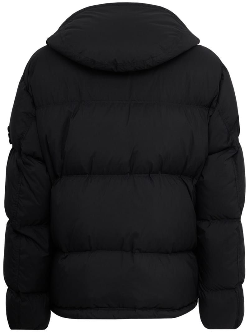 Stone Island: 可拆卸帽子的尼龙羽绒服