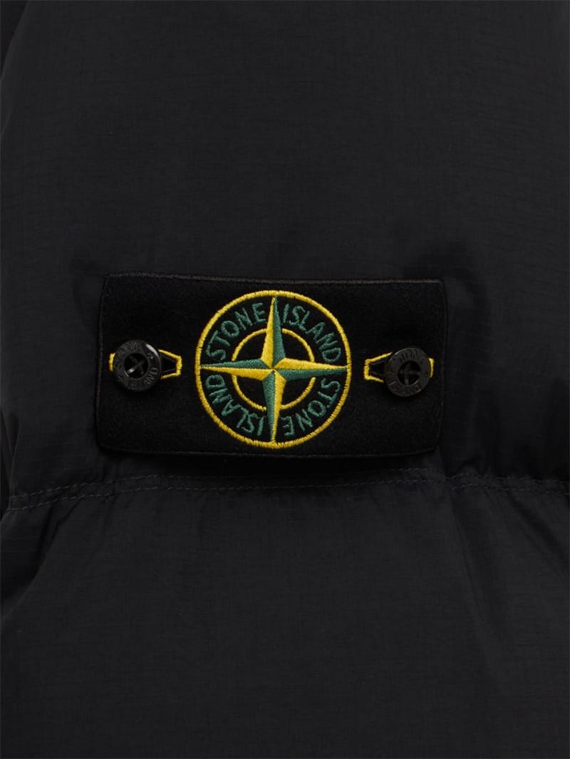 Stone Island: 可拆卸帽子的尼龙羽绒服