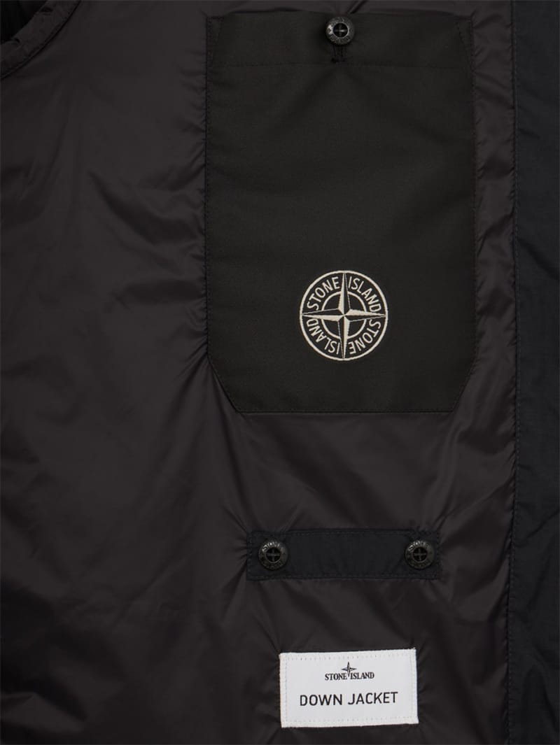 Stone Island: 可拆卸帽子的尼龙羽绒服