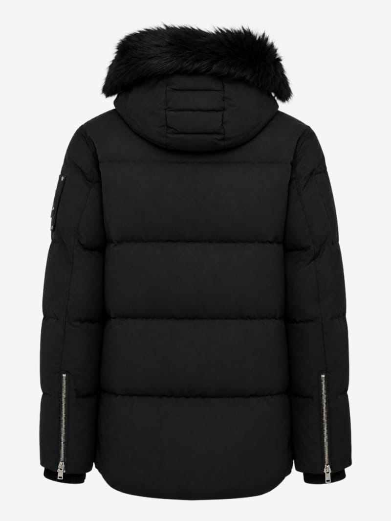 Moose Knuckles: Three-quarter cotton and shearling down jacket