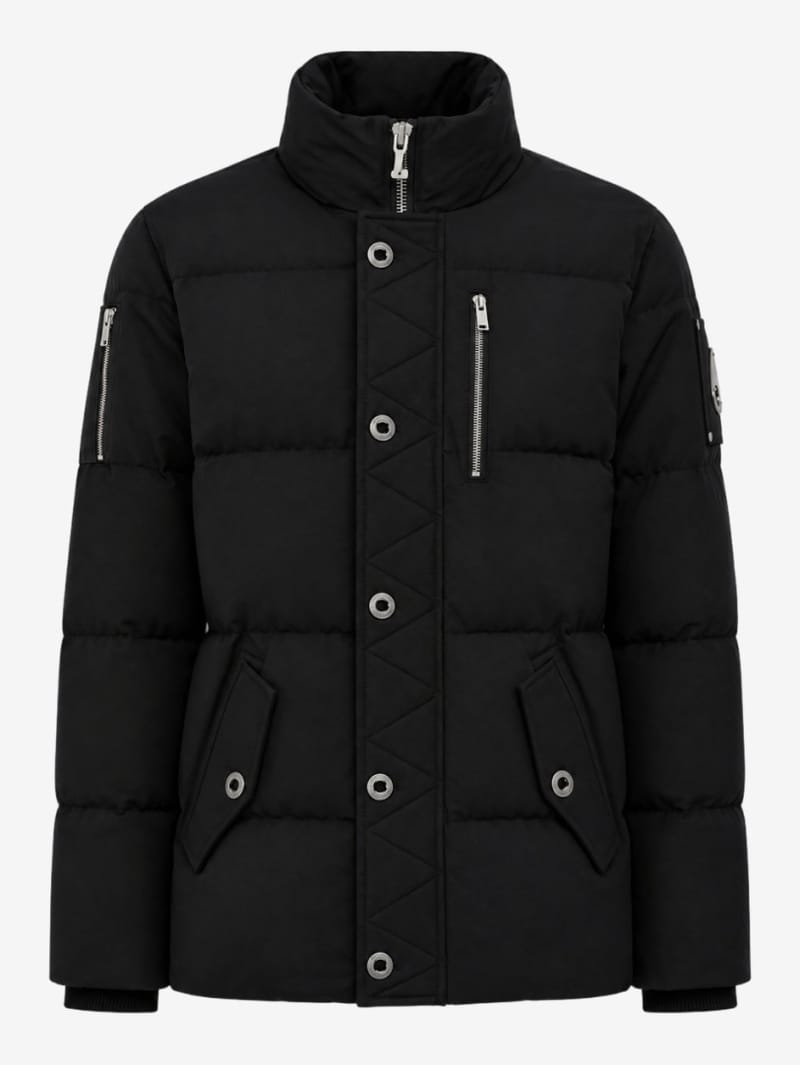 Moose Knuckles: Three-quarter cotton and shearling down jacket