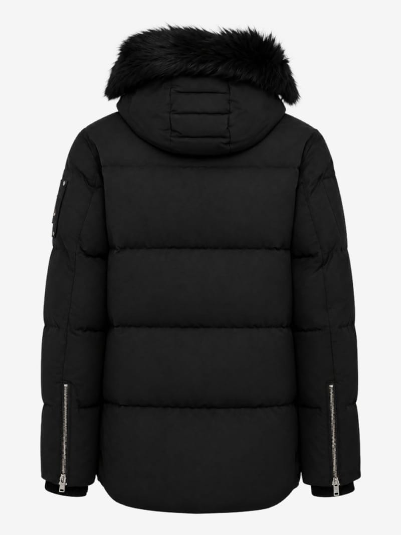 Moose Knuckles - Three-quarter cotton and shearling down jacket