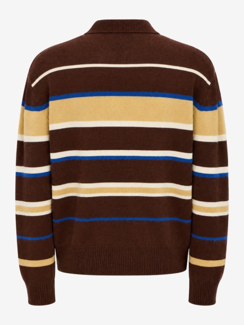 Bluemarble - Polo a righe in lana e mohair
