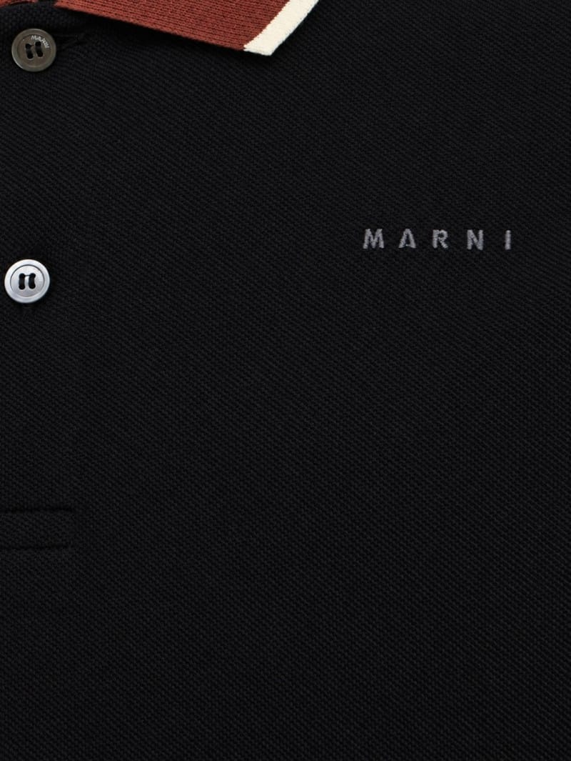 Marni: Cotton long-sleeve polo shirt