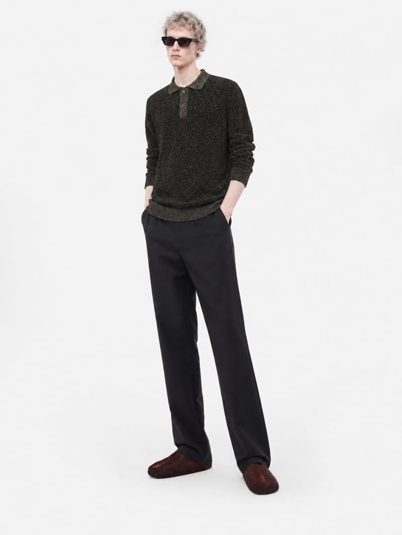Marni: Wool and metallic yarn polo shirt