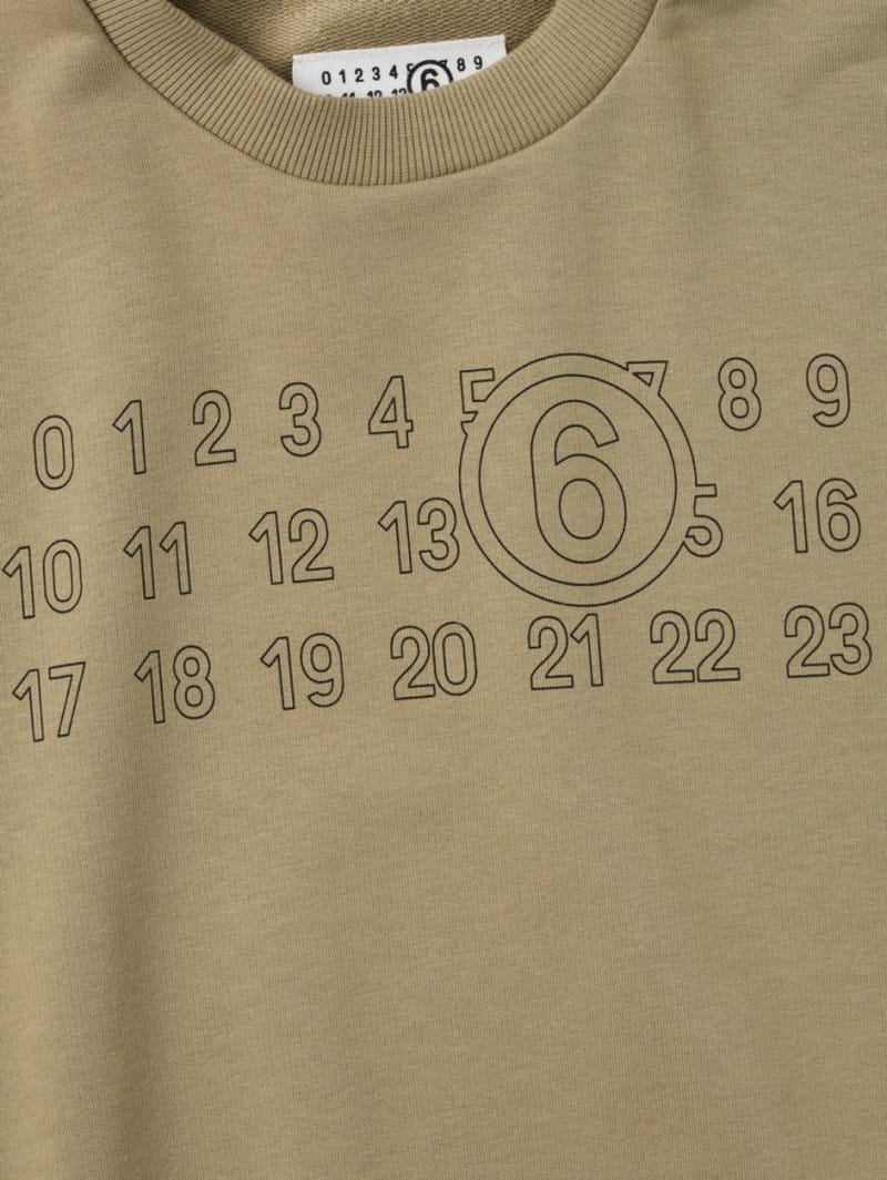 MM6 Maison Margiela: Printed cotton crewneck sweatshirt
