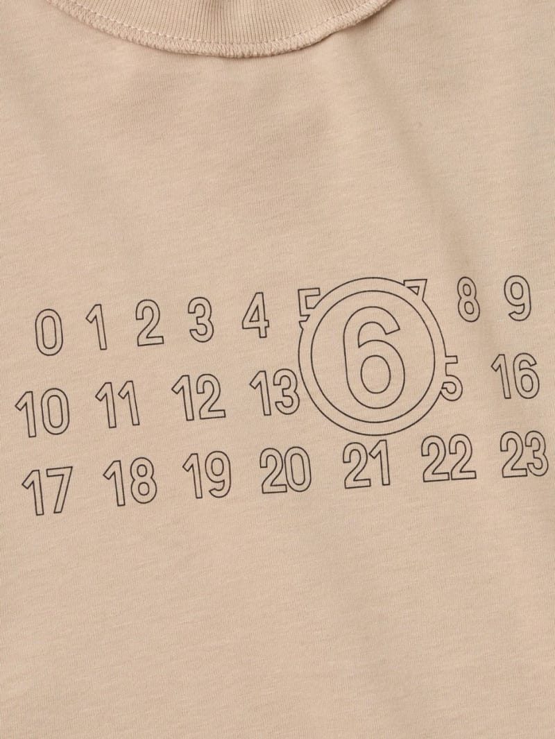 MM6 Maison Margiela: Printed cotton crewneck t-shirt