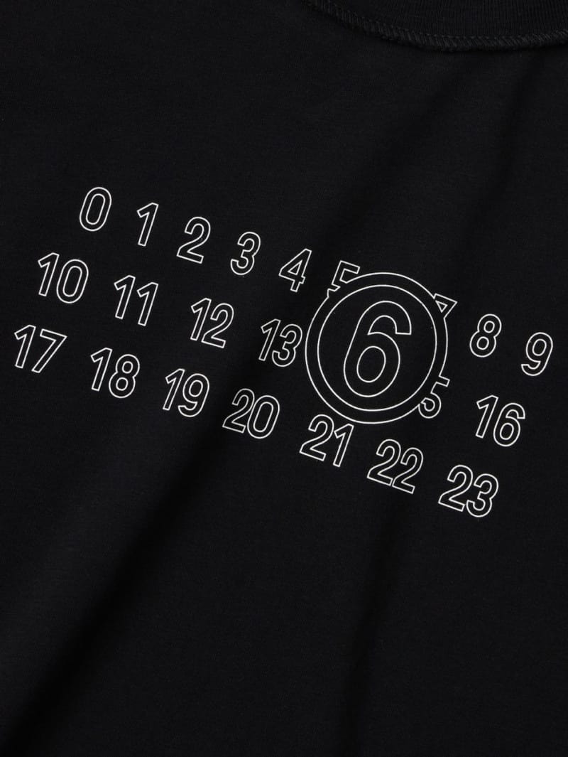 MM6 Maison Margiela: Printed cotton crewneck t-shirt