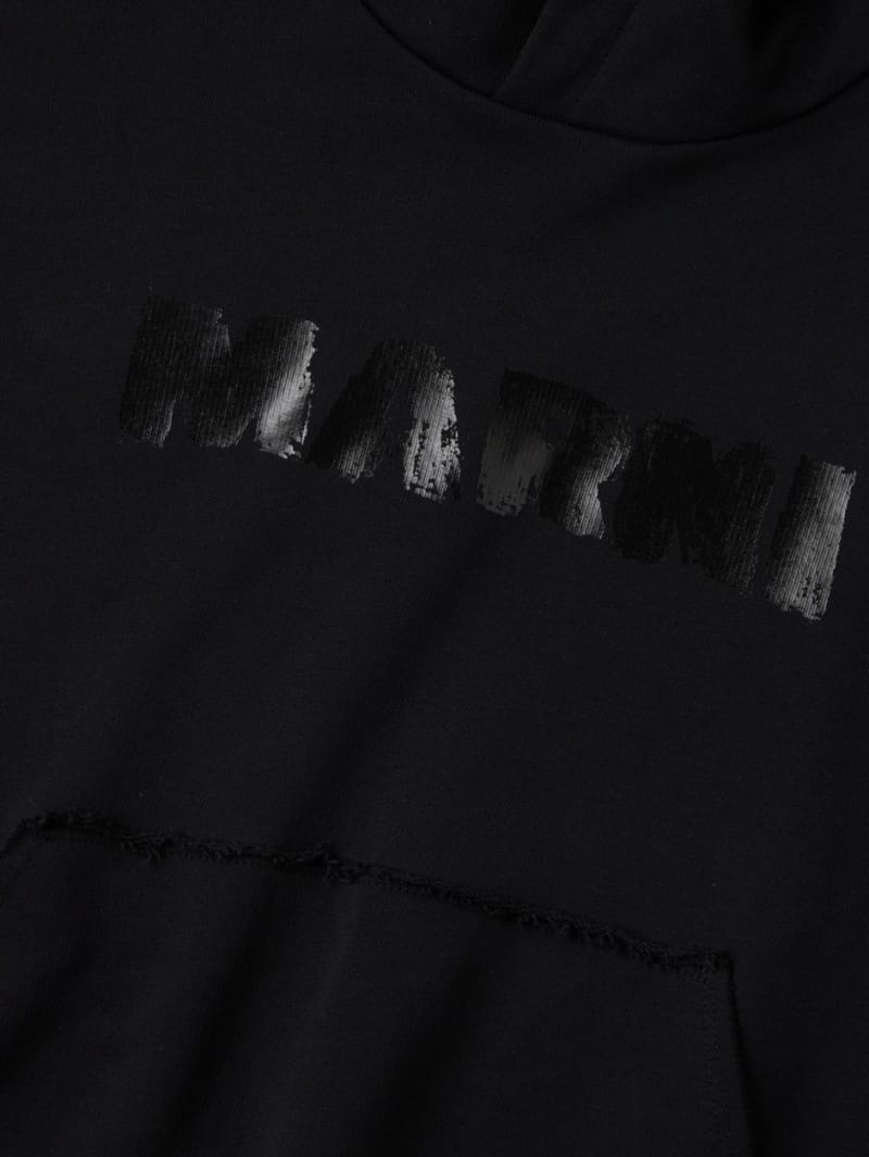 Marni Junior: Printed cotton hooded sweatshirt