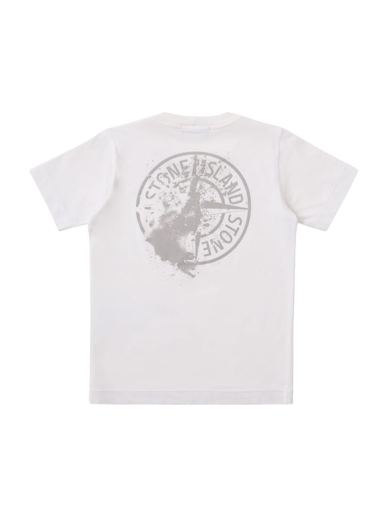 Stone Island Junior: 印花棉质运动衫