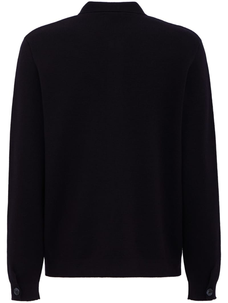 CRUNA: Punto Milano wool knit cardigan