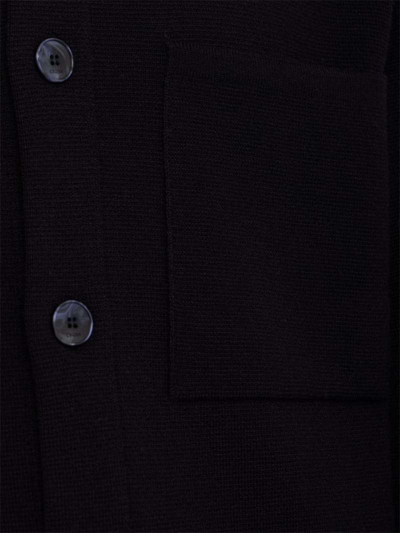 CRUNA: Punto Milano wool knit cardigan
