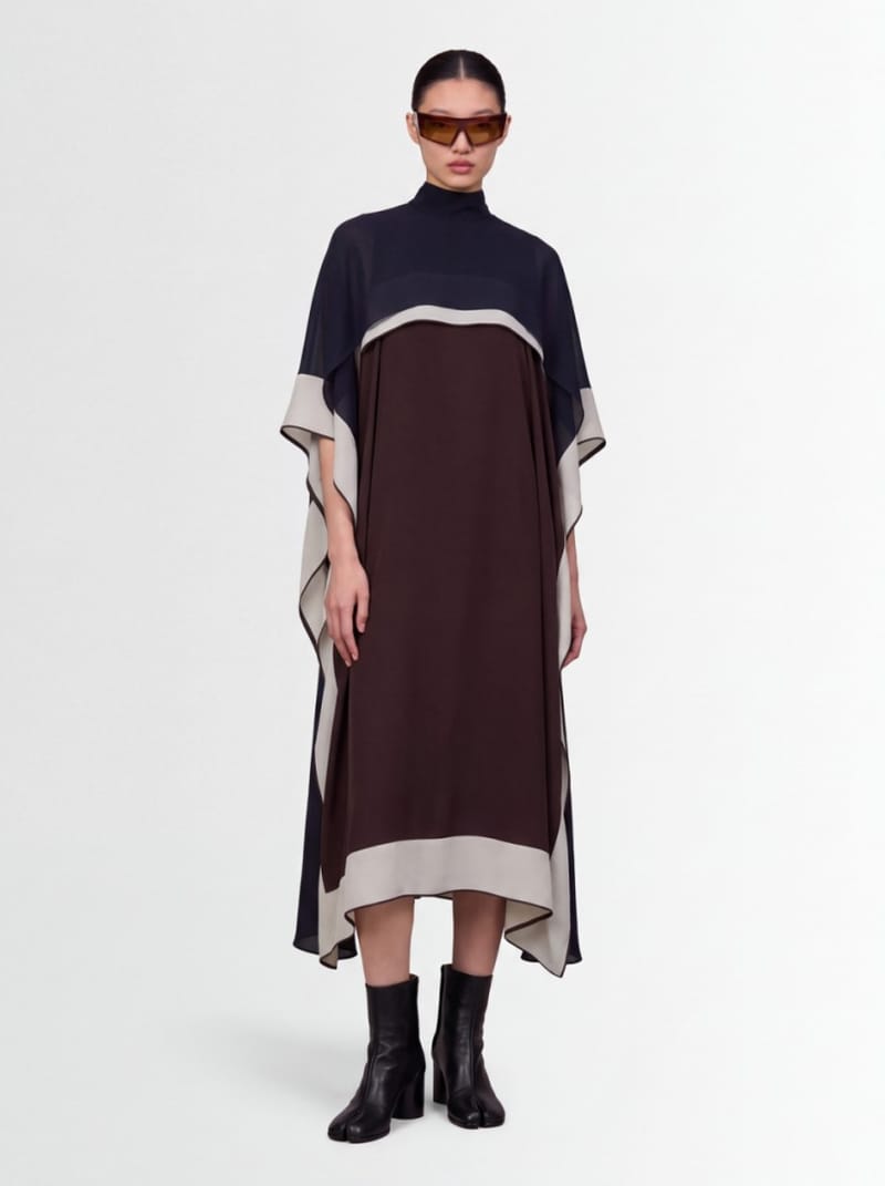Sacai - Satin x Chiffon Dress