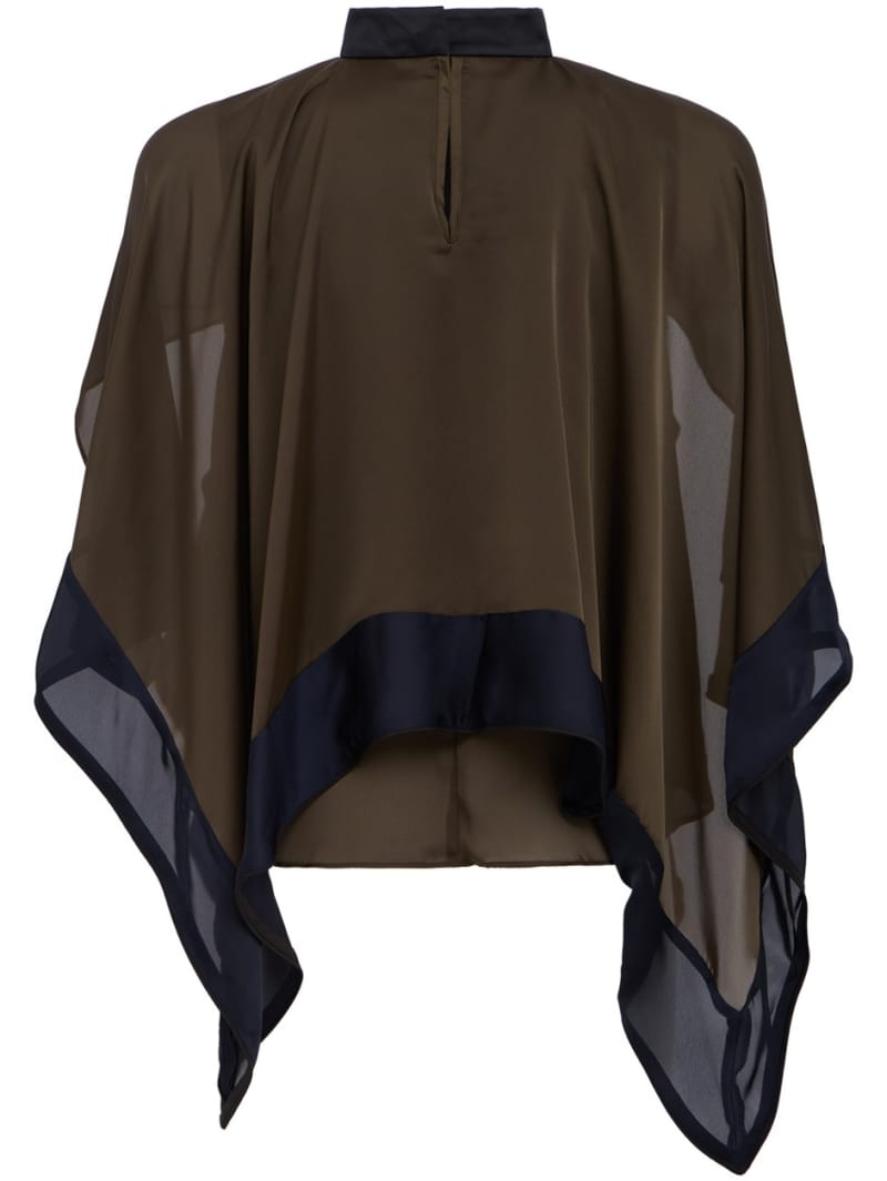 Sacai: Satin x Chiffon Pullover