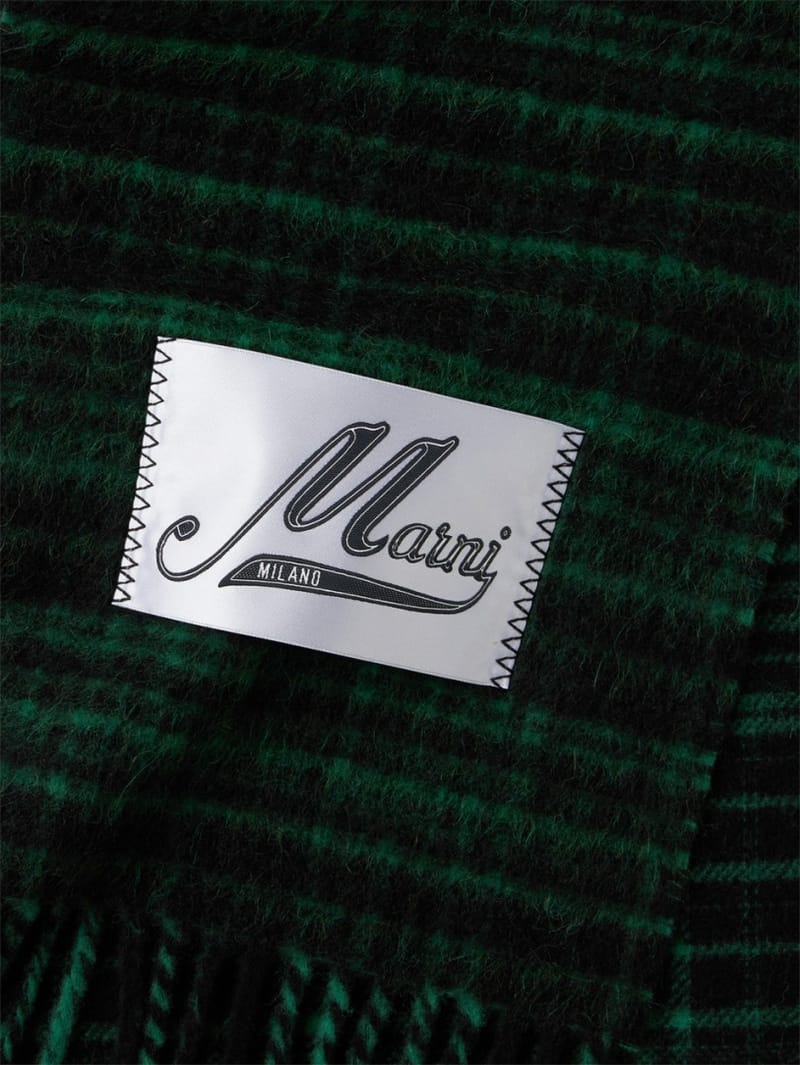 Marni: Sciarpa a quadri in lana e mohair