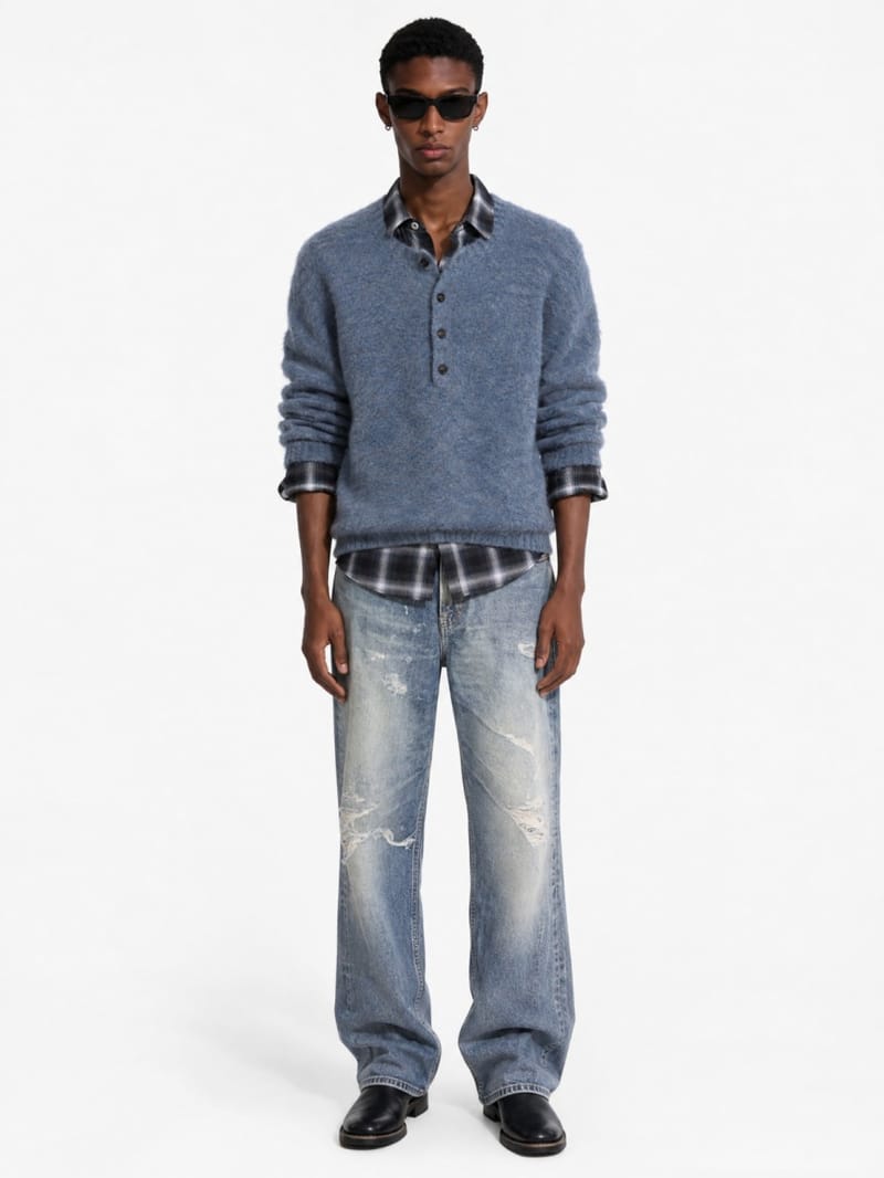 DIANA STUDIO - Serafino knit jumper with buttons