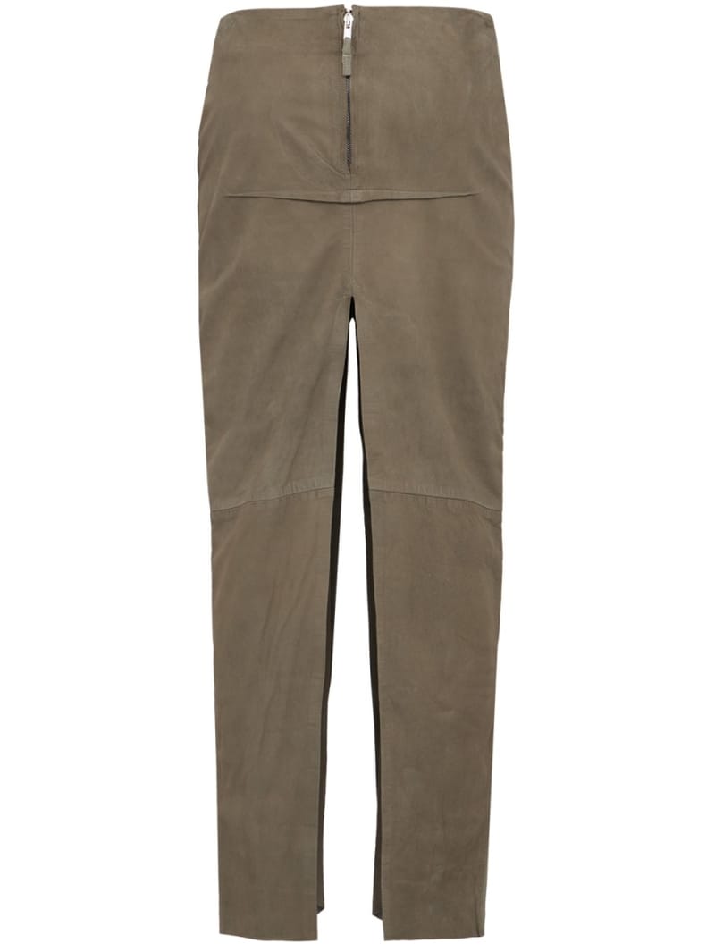 Rick Owens: Sliced leather skirt
